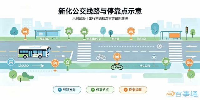 新化公交车线路以及停靠点