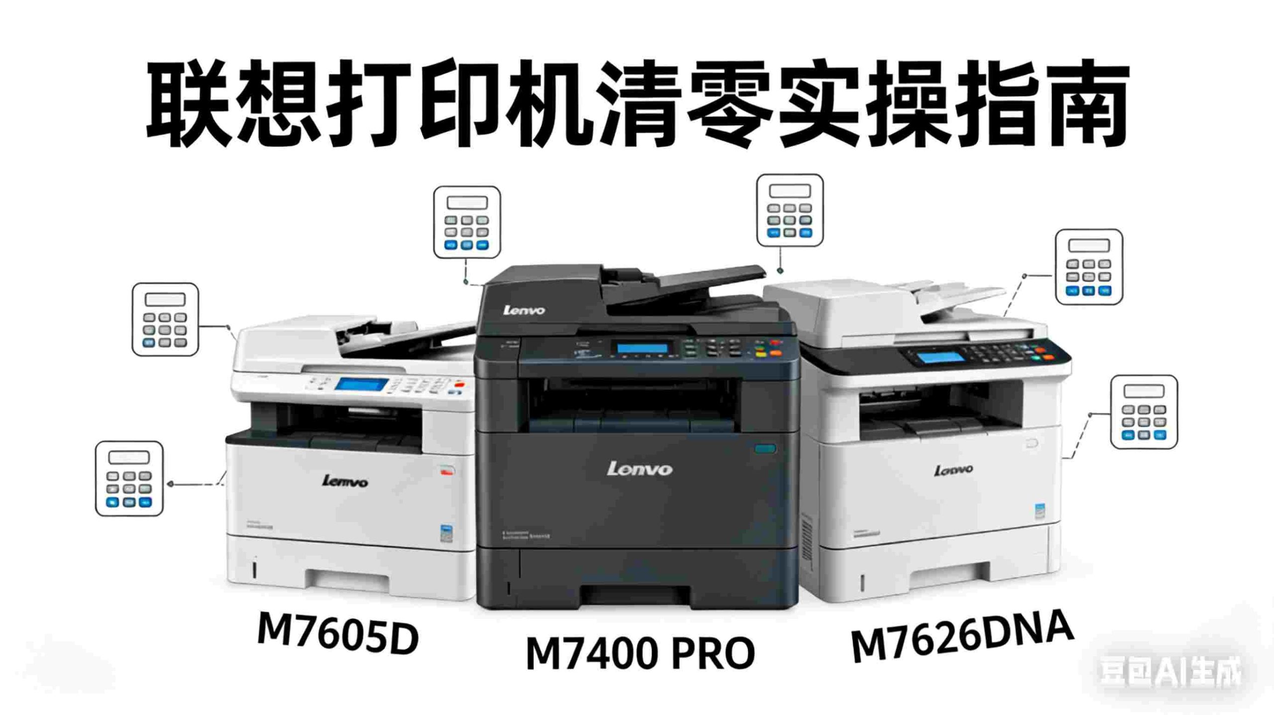 不用找维修！联想 M7605D/M7400PRO/M7626DNA 清零自己就能搞定-百事通