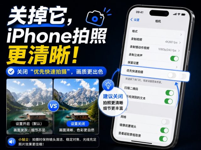 iPhone拍照总是模糊？这个默认设置建议关掉