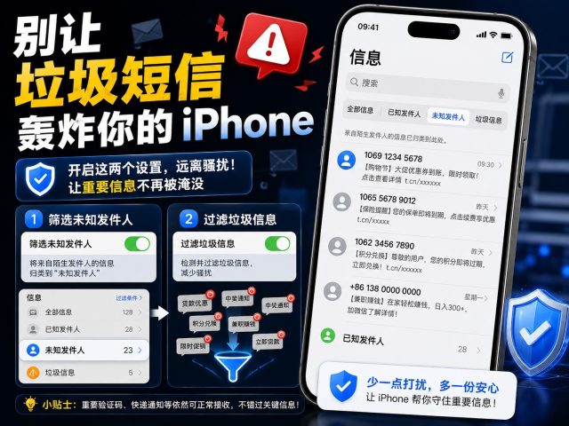 iPhone总被垃圾短信轰炸？这个设置真心建议打开