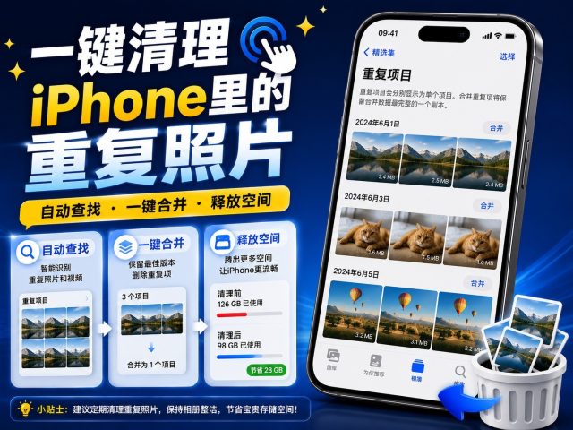 苹果没告诉你：iPhone自带“照片清理器”，不用额外装App